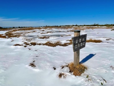湿原は雪で埋まってました